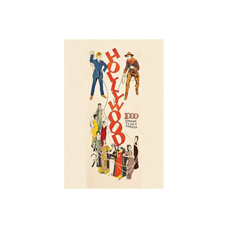 Hollywood-unframe, impression de publicité, H 66 po x l 44 po x P 1,5 po