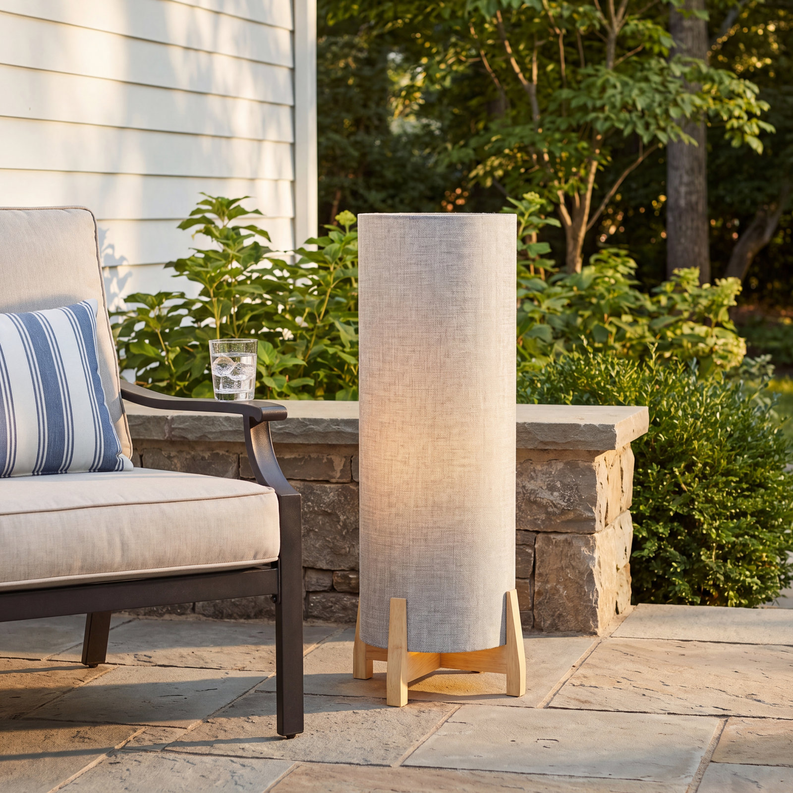Gahraman LED Outdoor Table Lamp, Gray