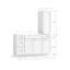 Disar 57'' Single Bathroom Vanity With Right Tall Linen Cabinet Dovetail Solid Wood Drawer Base Only-111720732