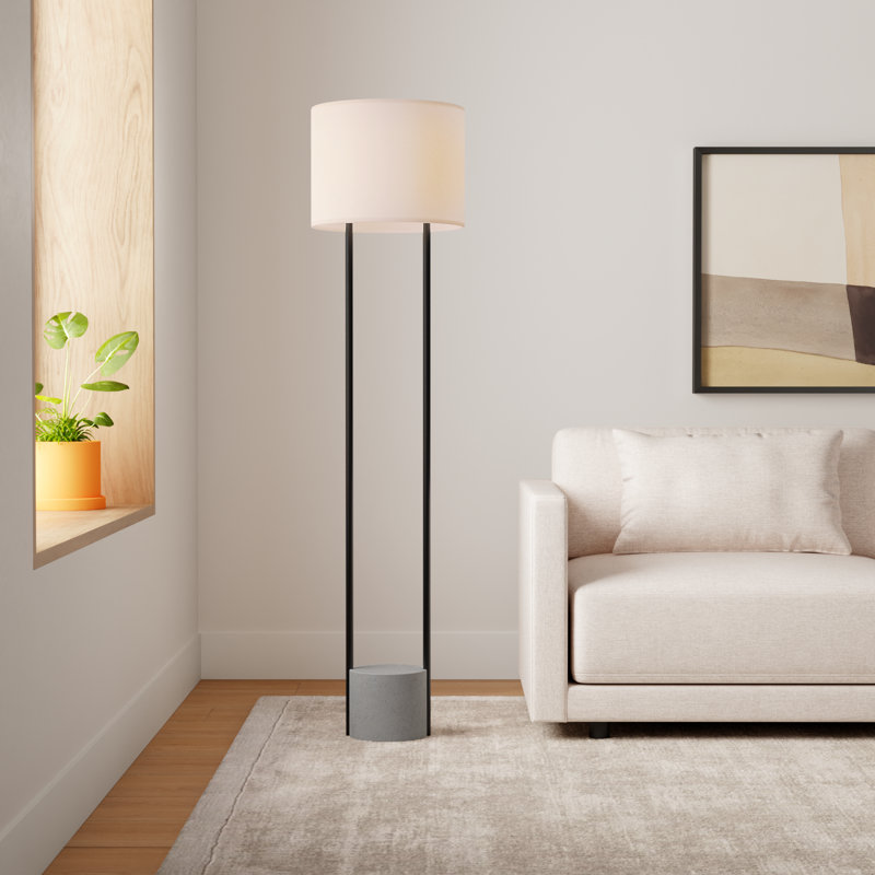 Arie 65.5'' Gray Traditional Floor Lamp