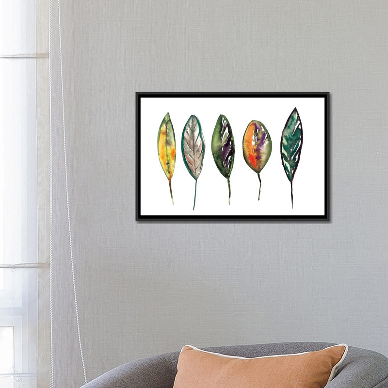 «Feathers», impression sur toile, H 18 po x l 26 po x P 1,5 po, Toile avec cadre noir, Pas de tapis