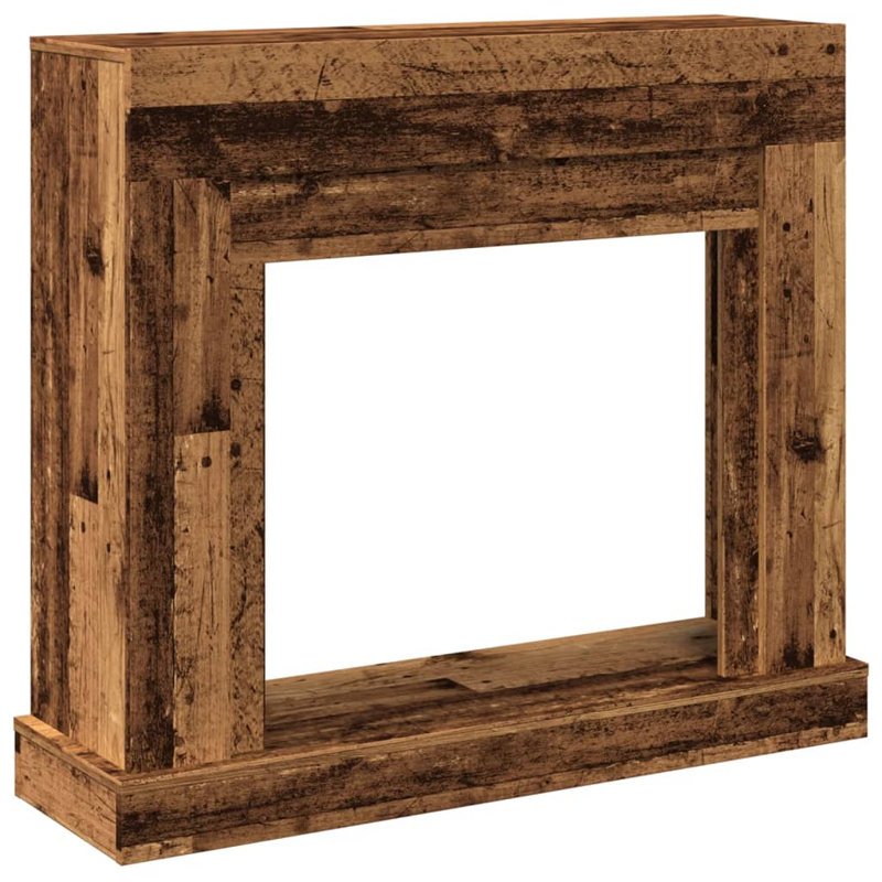 Fireplace Surround 30 Cm Engineered Wood, Old Wood, 87.5cm H x 100cm W x 30cm D