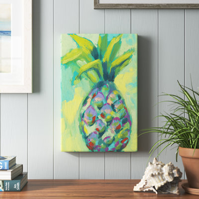 Vibrant Pineapple I by Jennifer Goldberger - Painting