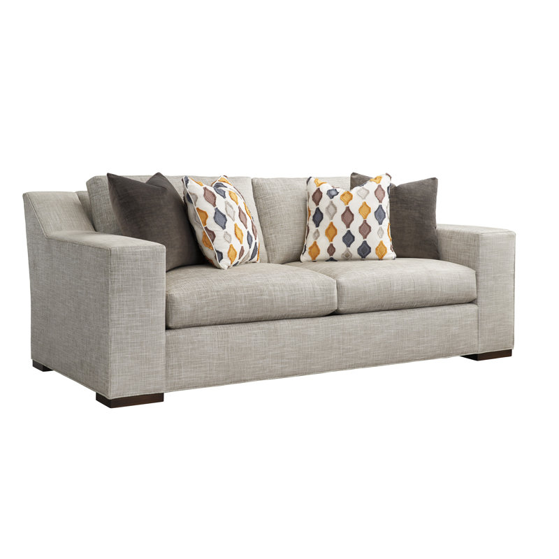 Barclay Butera Upholstery Sofa, Black/Red/Blue