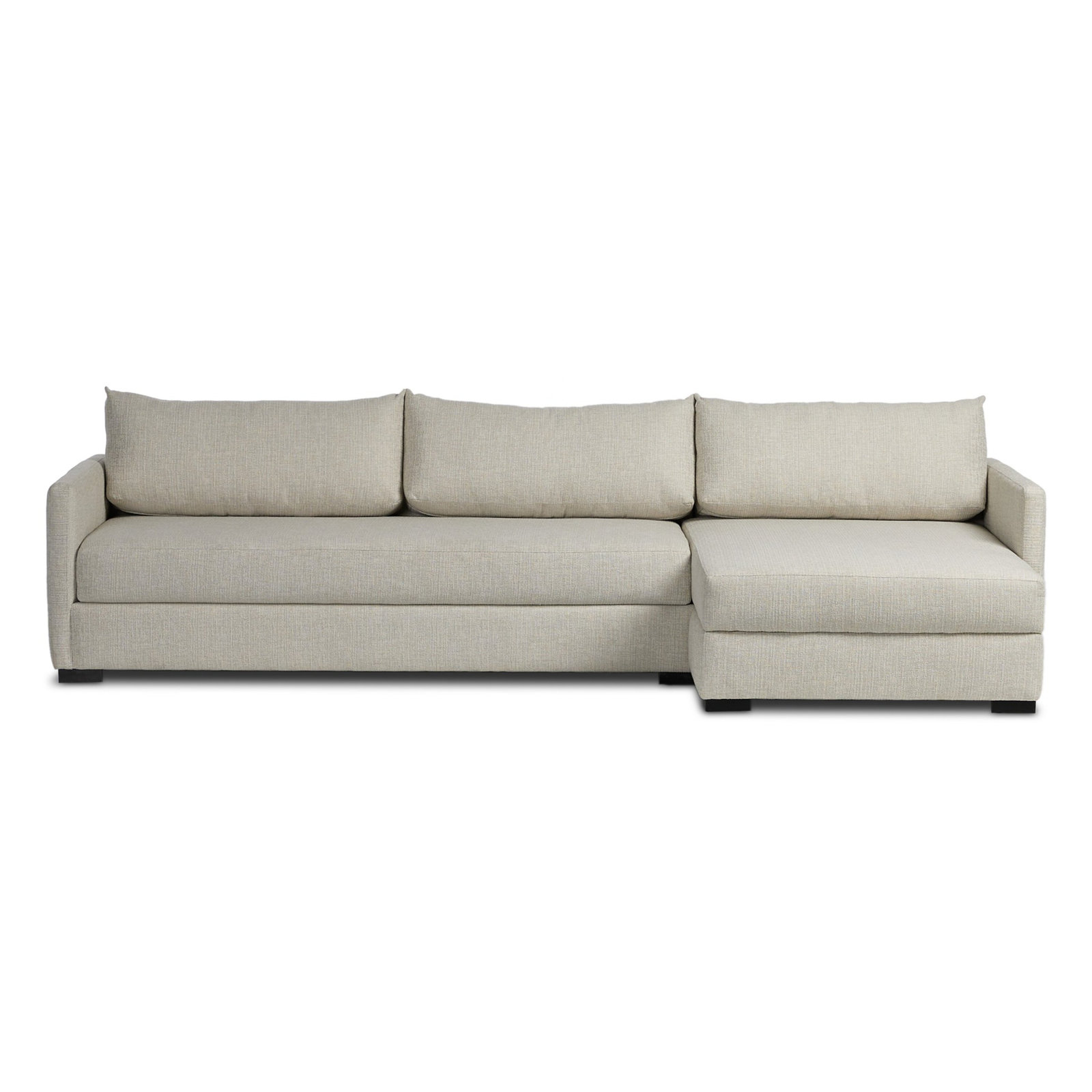 Leyt 2PC LAF Sleeper Sect W/ Storage-Alameda Snow, Right Arm Facing
