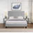 Upholstered Platform Bed Frame with Button Tufted Linen Fabric Headboard, No Box Spring Needed, Wood-1799898621