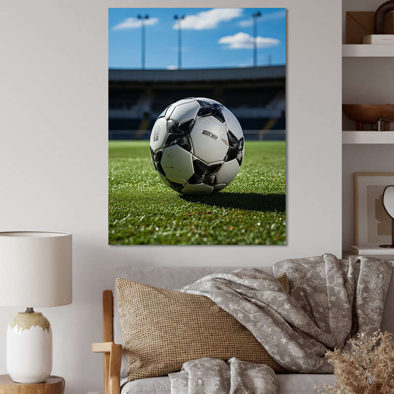 «Noisettier Soccer Ball Of Shadows I» sur toile, H 20 po x l 12 po x P 1 po, Toile tendue