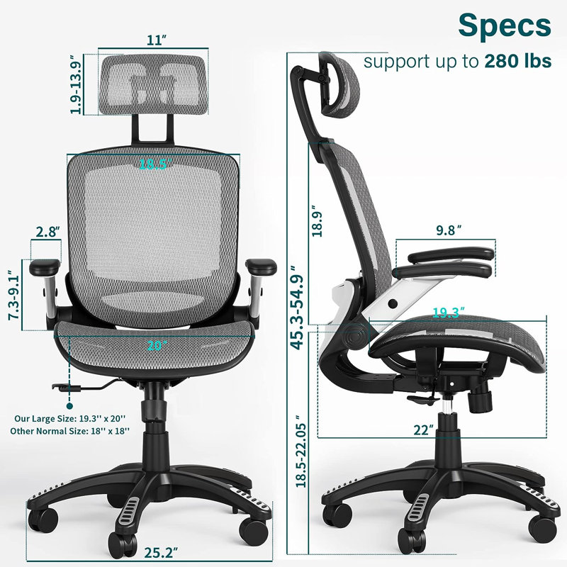 Larkone Task Chair, Gray