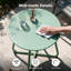 Petite table d'appoint ronde de 45 cm (18 pouces), table de chevet en métal avec structure en acier, table d'appoint légère pour terrasse, balcon, salon, chambre, etc.-133398983