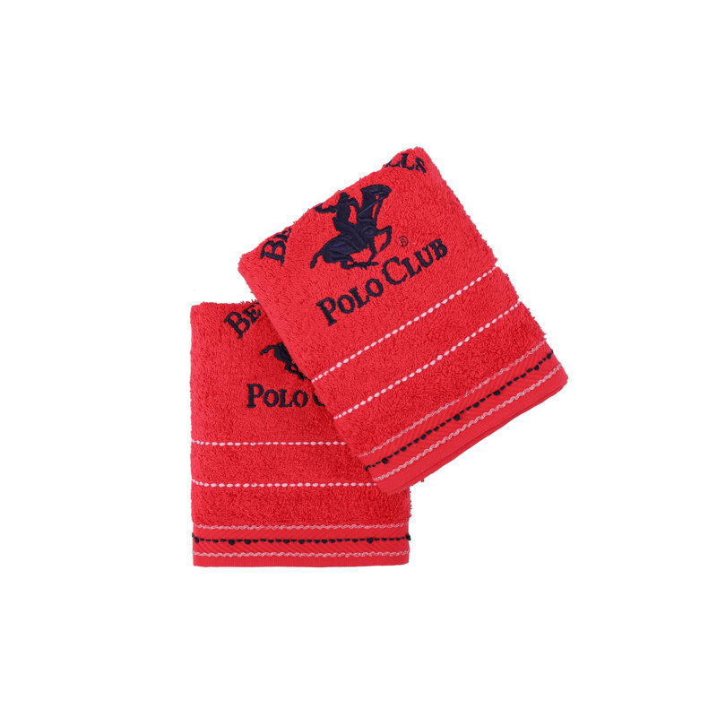 Ensemble de serviettes 100% coton 2 pièces Benuel, Rouge