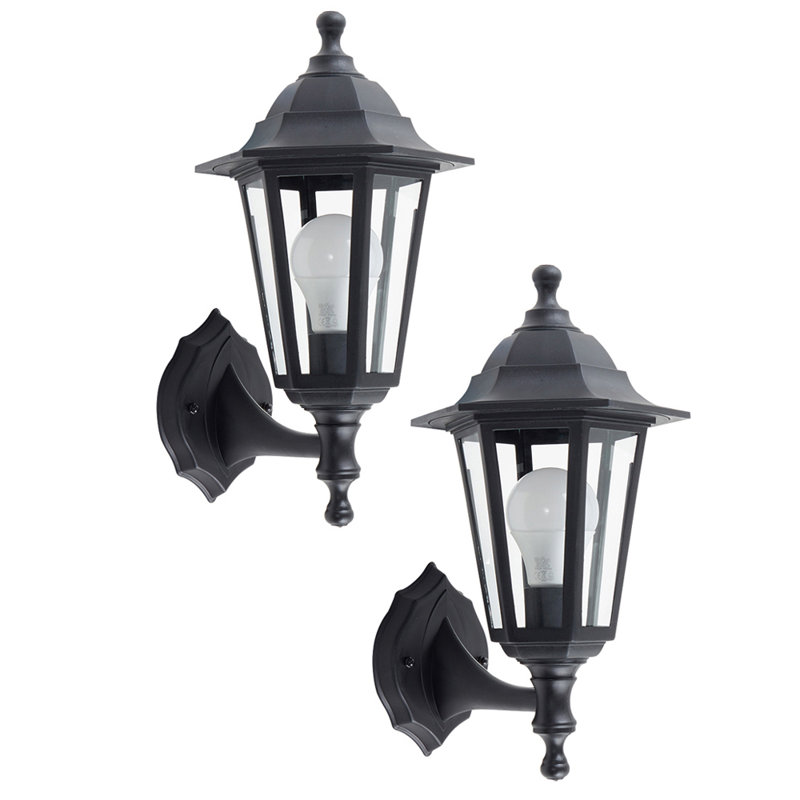 Anonymous Black 35cm H Outdoor Wall Lantern, Yes