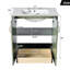 Meuble-lavabo de 30 pouces avec lavabo en céramique et armoire de rangement - look moderne