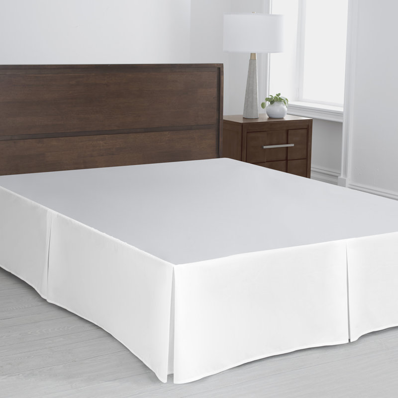 Cotton Blend Percale Bedskirt, Queen, Navy
