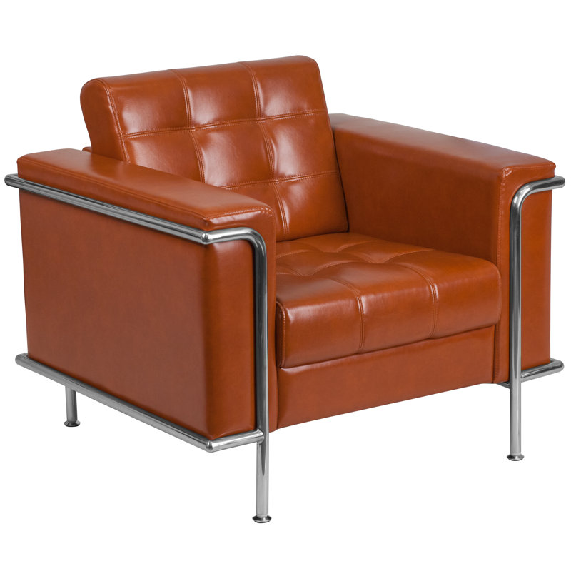 Chaise Hercules série contemporaine Lesley LeatherSoft, Cognac