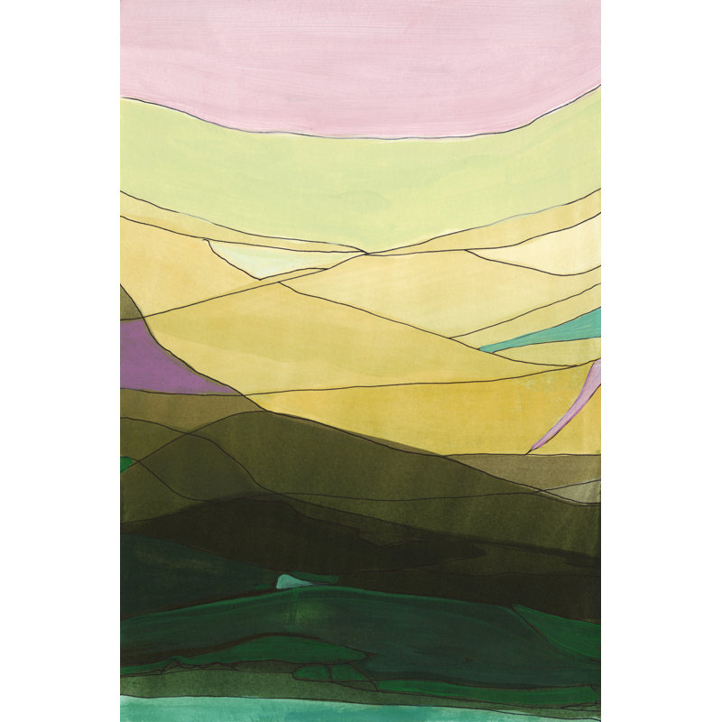 Pink Hills II by Jodi Fuchs - Wrapped Canvas Painting, 30cm H x 20cm W x 3.8cm D