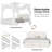 Artevious Upholstered Metal Canopy Storage Bed-234378579-234378580