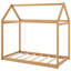 Lit simple en bois de pin