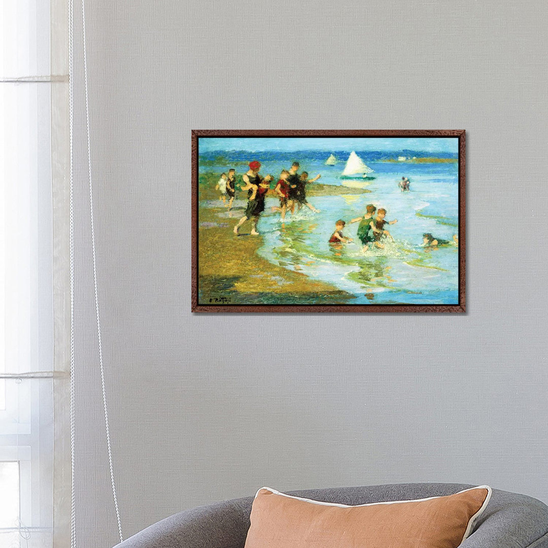 Children At Play On The Beach, by Edward Henry Potthast - Painting on Canvas