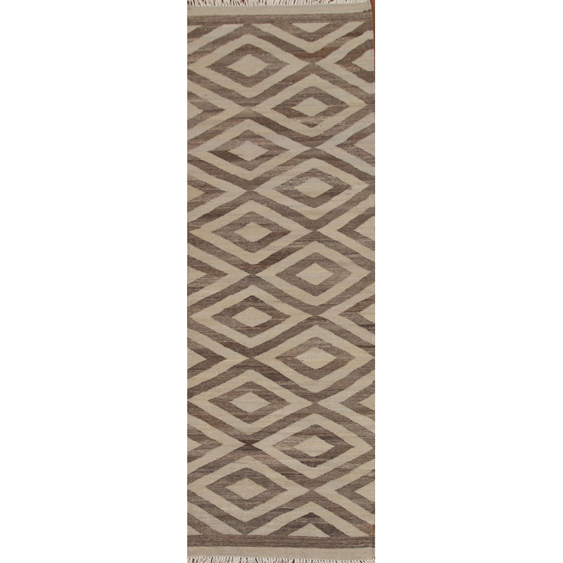 Geometric Kilim Oriental Runner Rug 3x10