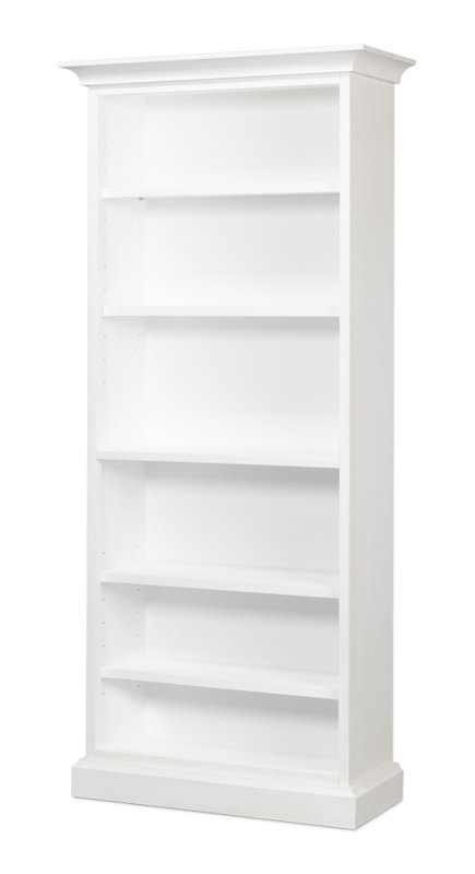 Solid Wood Bookcase, White