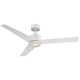 54" Lotus 3 - Blade Outdoor Smart Ceiling Fan with Remote Control and LED Light Kit Included, Works With Alexa and iOS or Android App