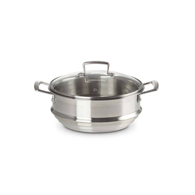 Le Creuset 3-Ply Stainless Steel Multi Steamer with Glass Lid, 24cm Diameter