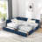 Storage Upholstered Tufted Bed Frame Sofa Bed Frame with Comfortable Backrest and Armrests-1563171722