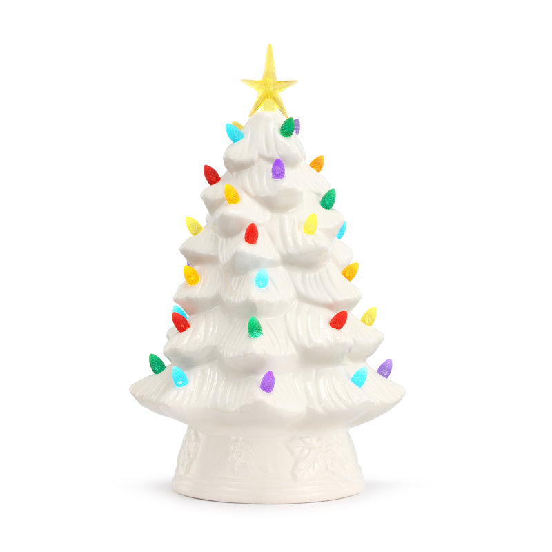 12" Nostalgic Ceramic Tree, White