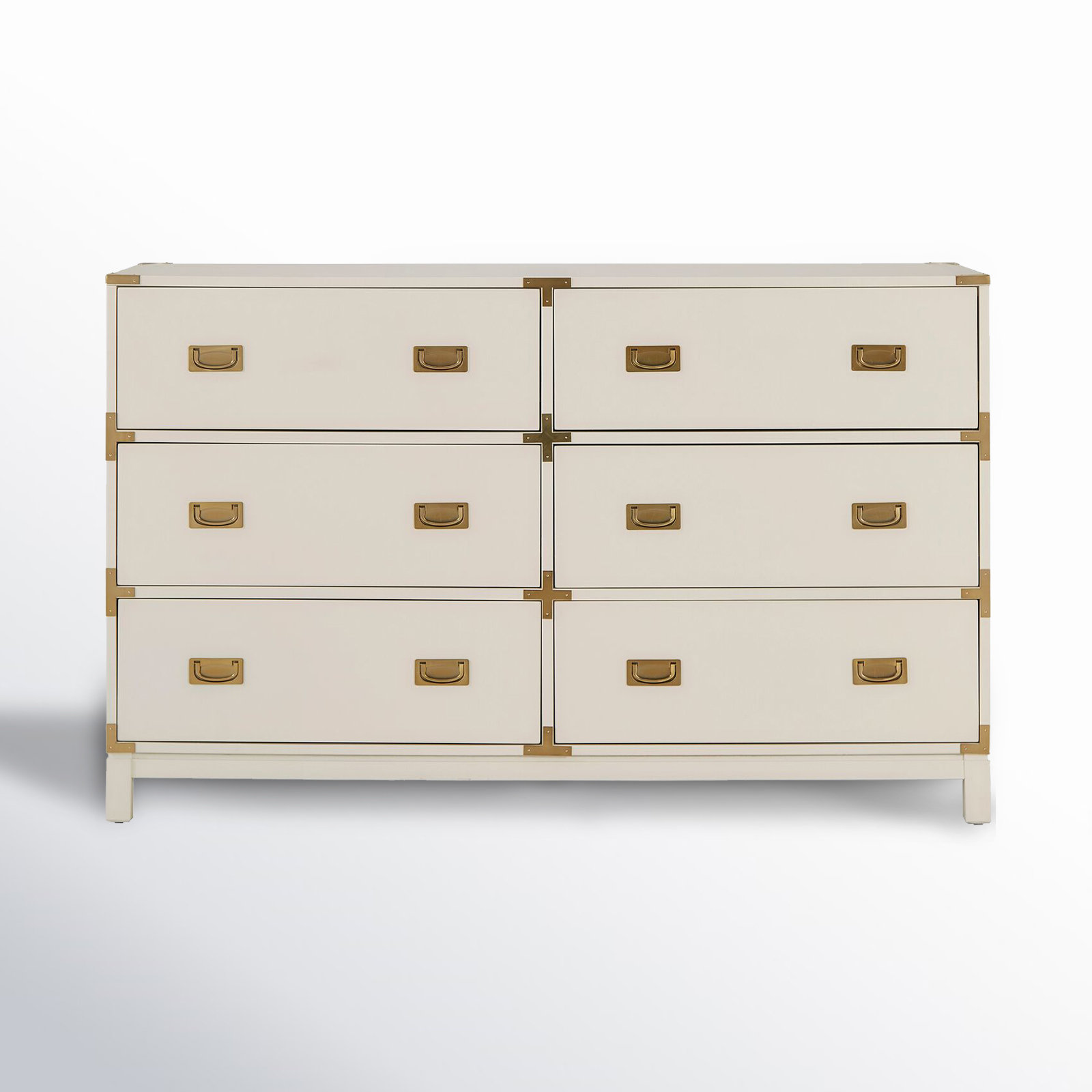 Dania 60" Double Dresser, White