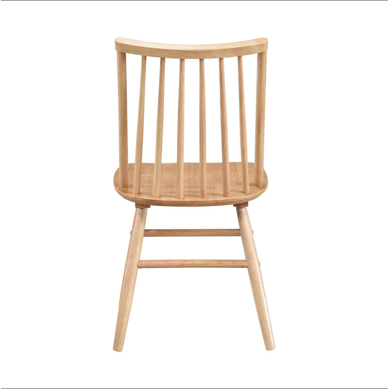 Ensemble de 2 chaises d'appoint chic à dossier courbé et meubles en bois Windsor