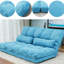 Chaise longue double moderne en bleu: vous détendre avec des coussins