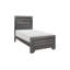 Ensemble de chambre à coucher à panneaux en faux bois Svedin 4 pièces: lit, commode, miroir, table de chevet-1266400861