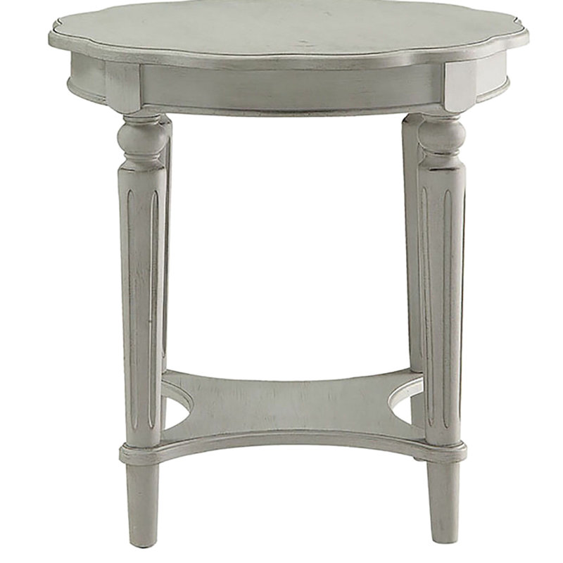 Table de bout antique avec tablette inférieure en ardoise antique