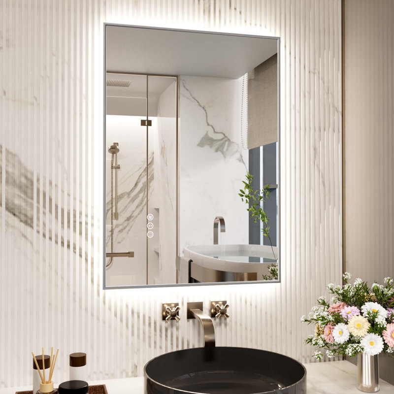 Miroir de salle de bain à DEL avec lumières, 40 po x 30 po
