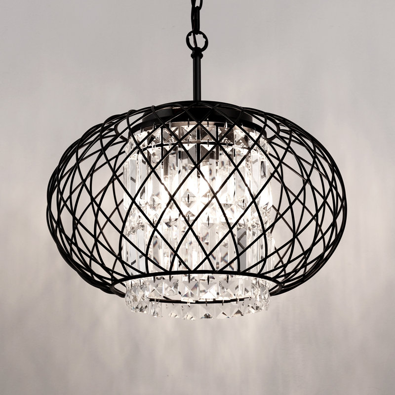 Luminaire suspendu pour îlot de cuisine noir mat à 3 lumières Joannamarie