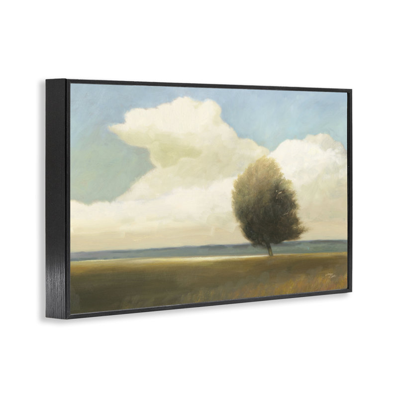 Art giclée sur un arbre à vent par Wellington Studio, H 12 po x l 18 po, Giclée encadrée noir minuit