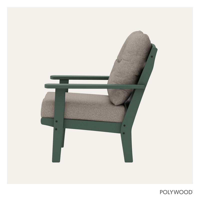 Lakeside Deep Seating Chair, Weathered Tweed, Green