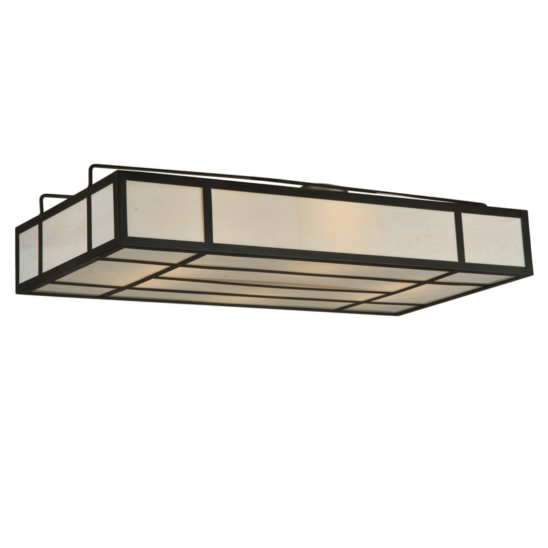 Bronze Globe 6-Light LED Semi Flush Mount for Indoor/Outdoor