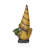 19"H Vintage Gnome Holding Leaf Bird Feeder with Hat for Garden & Lawn