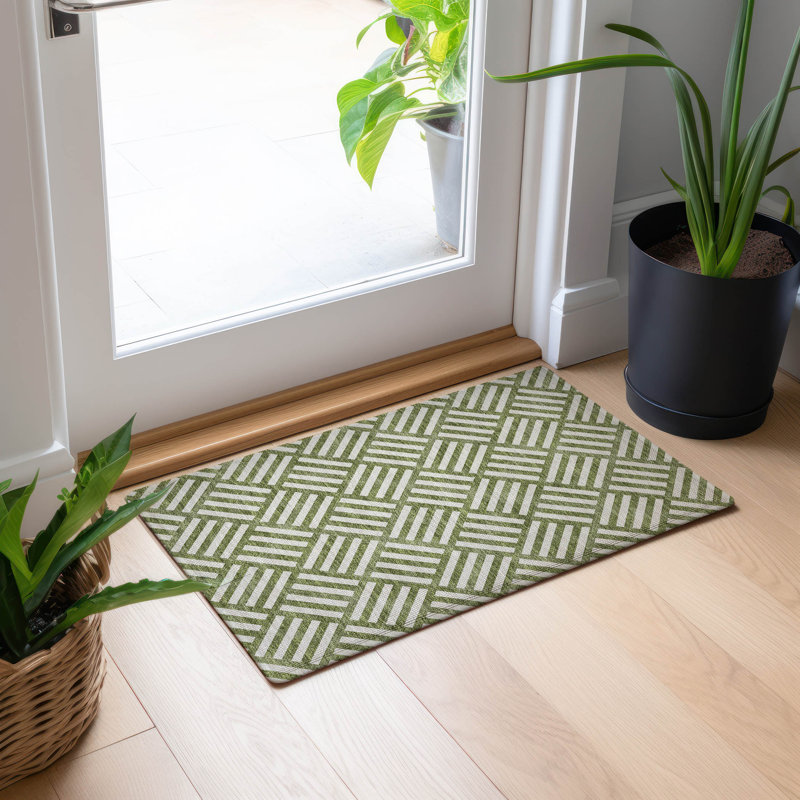 Tapis intérieur / extérieur Kinslee, Rectangle 1 pi 8 po x 2 pi 6 po