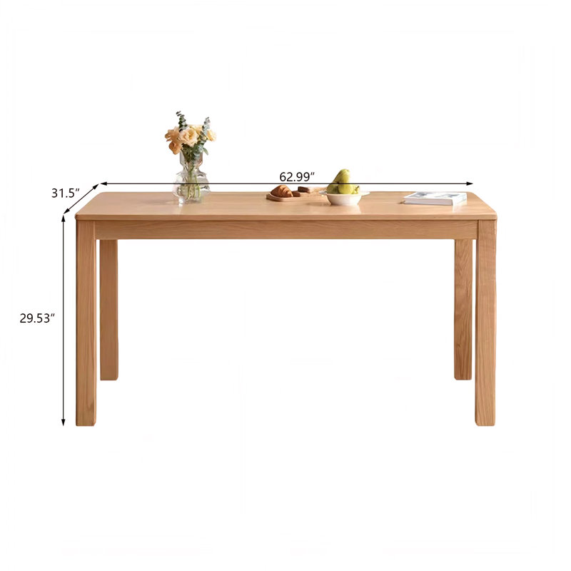 Table de salle à manger 62,99 po, H 29,53 po x L 62,99 po x l 31,50 po