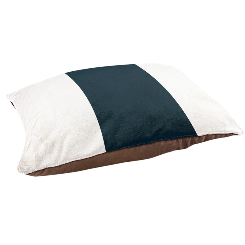 Coussin Arizona, Moyen (l 40 po x P 30 po x H 6,5 po), Blanc / bleu