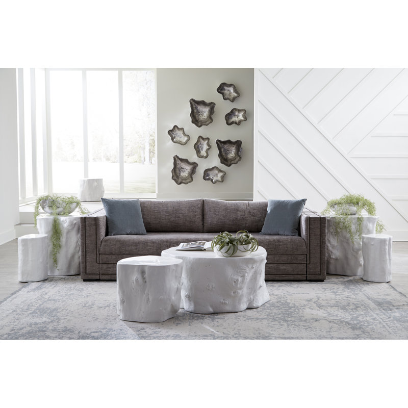 Cast Onyx Wall Bowl, Silver, LG