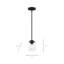 Luminaire suspendu cylindrique à 1 lumière Trimont