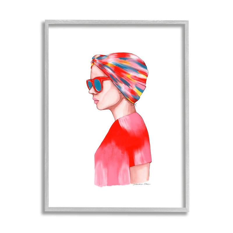 «Woman In Red Headwrap» par Simone Elum, Estampe numérique Farmhouse, H 30 po x l 24 po x P 1,5 po