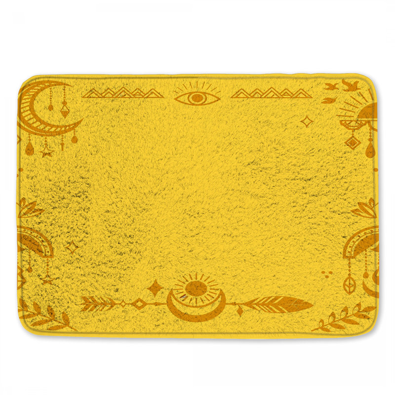 Tapis de bain Yellow Bohemian Elements, 34in W x 21in L