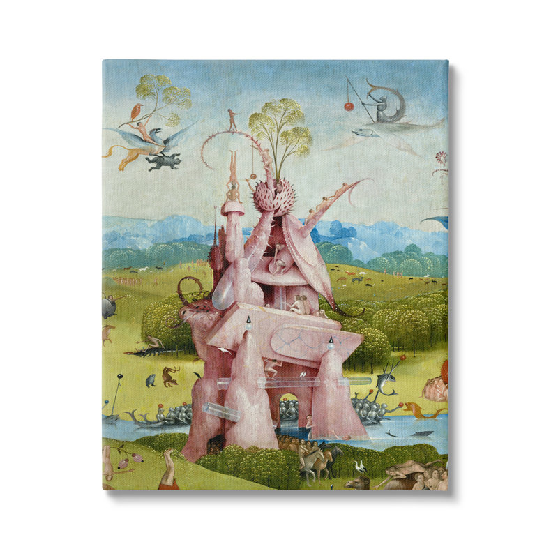 Garden Of Earthly Delights Left Panel Detail by One1000paintings - Painting on Canvas, Wrapped Canvas, 20" H x 16" W x 1.5" D