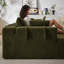 Canapé modulaire en chenille - L 108 po en forme de L avec 6 coussins, et élégant pour l'assemblage des coussins de chambre à coucher, sièges relaxants
