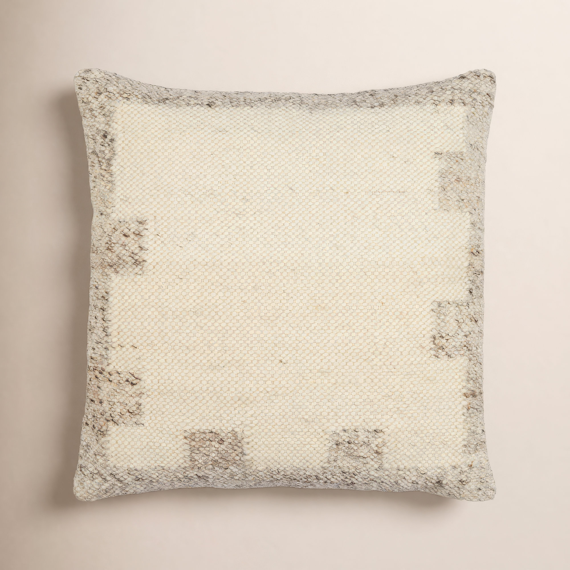 Dia Cotton/Wool Throw Pillow, 20" x 20", Down
