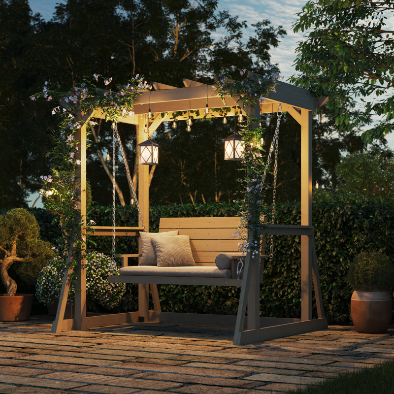 Balancelle en bois de cèdre pour terrasse